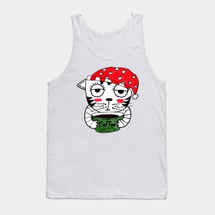 Yuna Cat | Cozy Christmas Coffee Embrace Tank Top